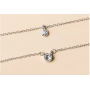 Collier a  strass dore et argent