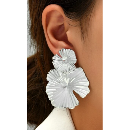 Boucles d'oreilles design fleur