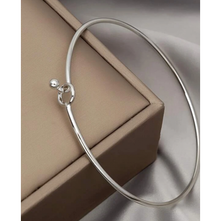 Bracelet simple en alliage argent