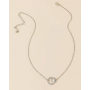 Collier a anneau a strass dore et argent