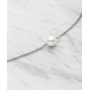 Collier chaine avec perles en argent et dore