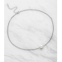 Collier chaine avec perles en argent et dore