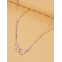 Collier double coeur à  breloque  doré et argentée