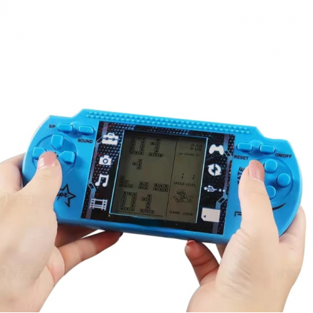 Console de jeu portable classique pour enfants, grand écran, Tetris, avec lecture de musique rétro, pour le plaisir des enfants