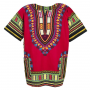 Tunique Dashiki Rouge Bordeau