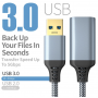 1 mètre de cable USB 3.0 male-femelle de Transmission de donnees a grande vitesse