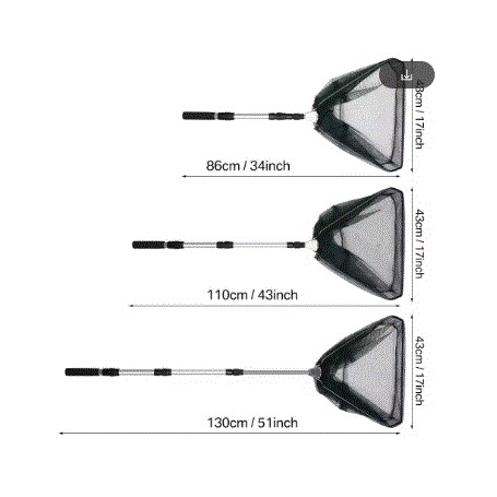 Epuisette télescopique et pliable 130cm