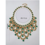 Collier avec strass vert